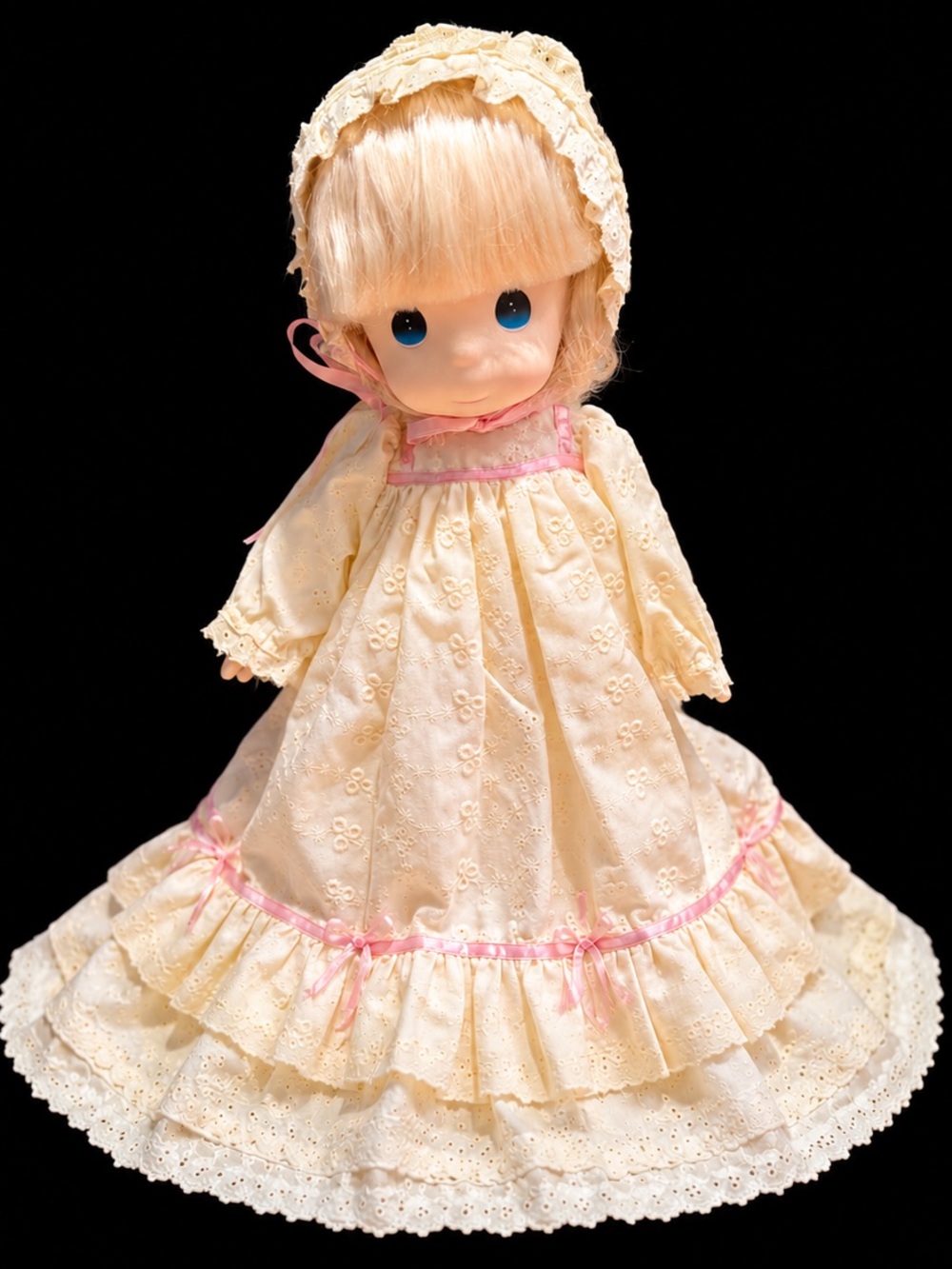 Precious Moments 20” Vintage Jenny Doll Y2K Cottagecore Christening Gown blue